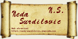 Neda Šurdilović vizit kartica